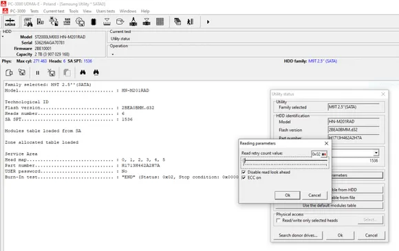edit ram reading parameters samsung pc3000