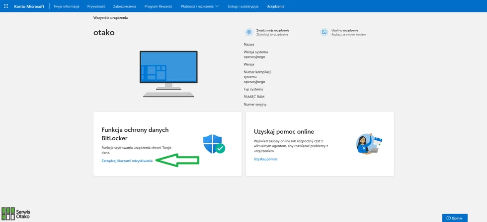 Zarzadzaj kluczami odzyskiwania bitlocker