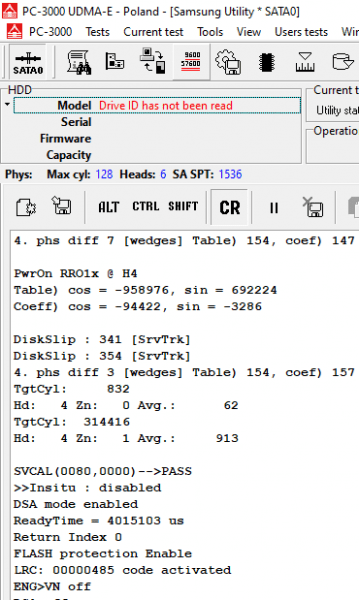 terminal po włączeniu