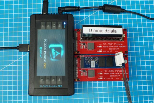 odzyskiwanie skasowanych danych z SSD pc3000 portable ssd nvme kingston